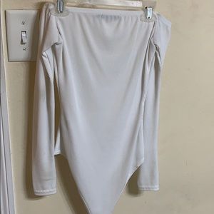 Longe sleeves, off the shoulder body suit